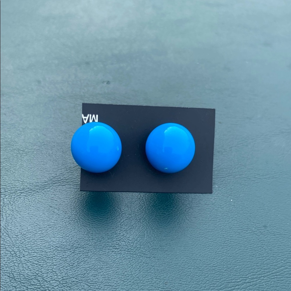 Bright Blue Stud Earrings